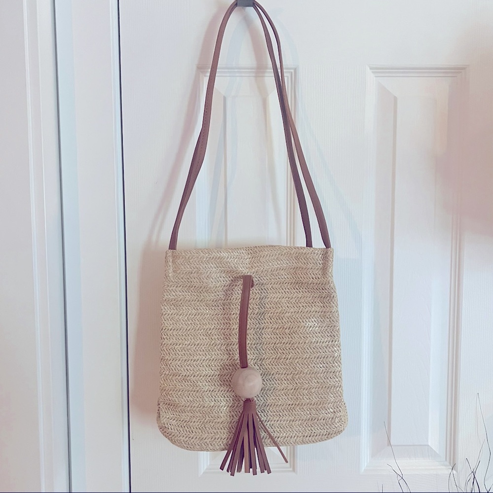 Boho Beach Babe Rattan Shoulder Purse Bag
